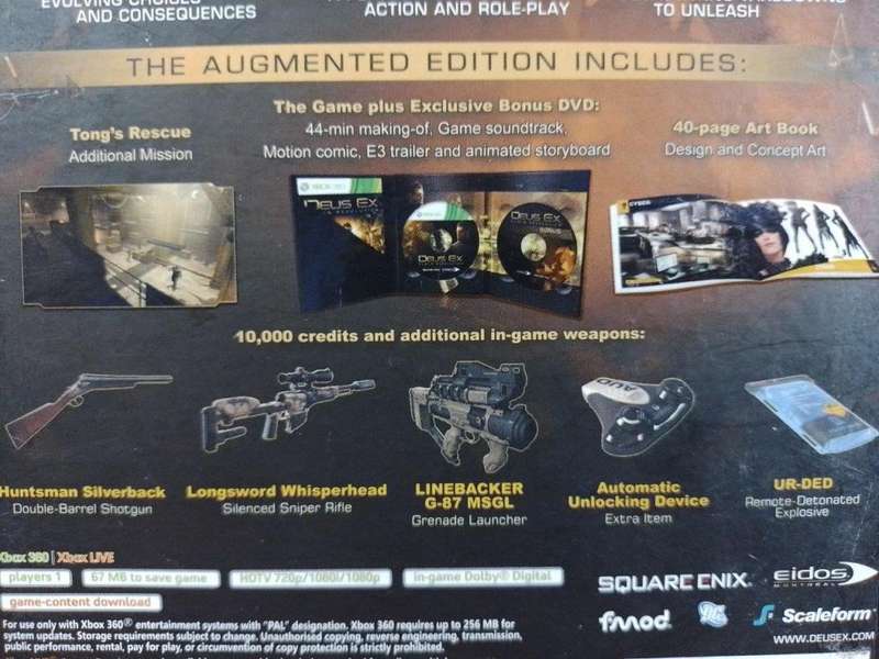 Xbox 360 - Deus Ex Human Revolution Augmented Edition