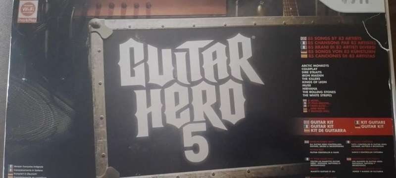 Wii - Nintendo Wii Guitar Hero 5 Boxed Guitar c/w game