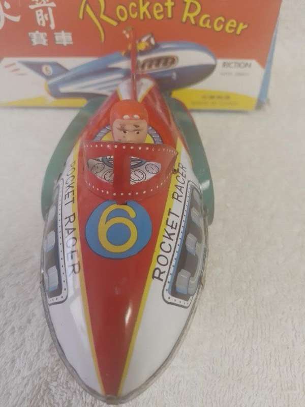 Retro TinPlate Rocket Racer Friction Drive Boxed