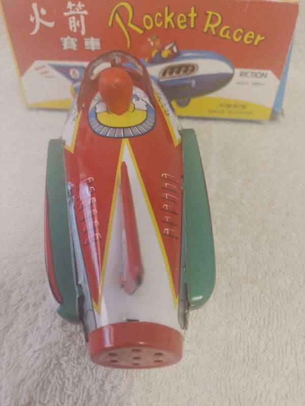 Retro TinPlate Rocket Racer Friction Drive Boxed
