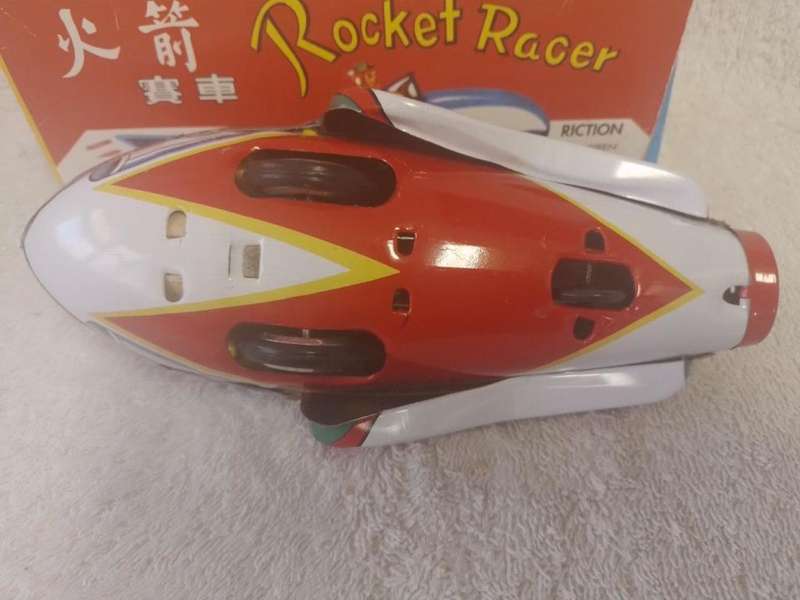 Retro TinPlate Rocket Racer Friction Drive Boxed