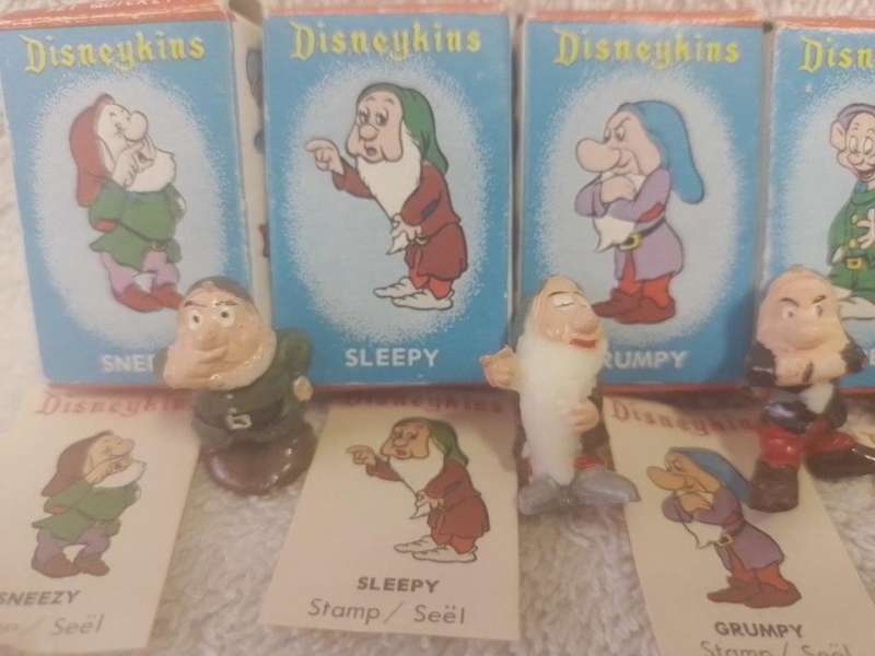 Vintage Disneykins Seven Dwarfs Boxed