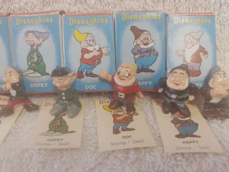 Vintage Disneykins Seven Dwarfs Boxed