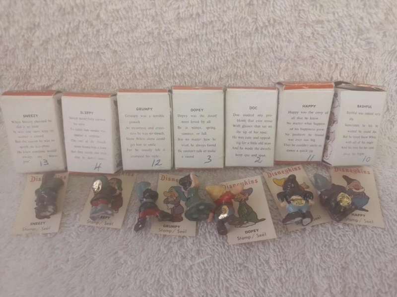 Vintage Disneykins Seven Dwarfs Boxed