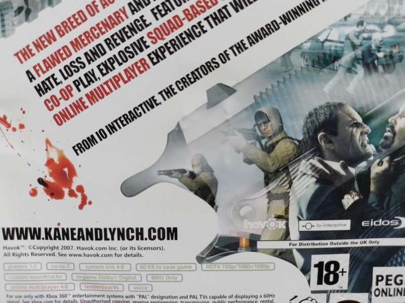Xbox 360 - Kane & Lynch Dead Men