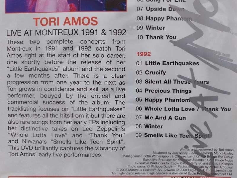 DVD - Tori Amos Live at Montreus 1991 1992