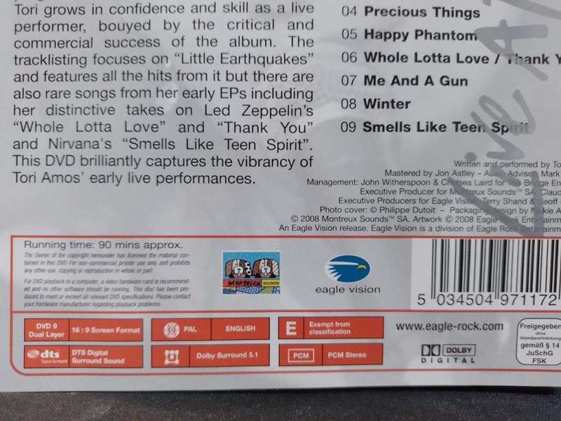 DVD - Tori Amos Live at Montreus 1991 1992