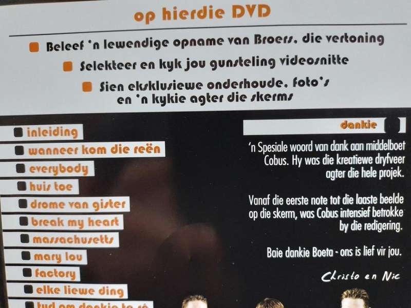 DVD - Broers Tussen die Sterre