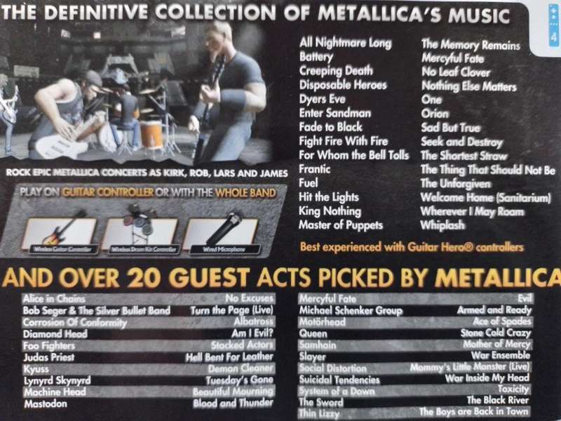 Wii - Guitar Hero Metallica (NTSC will not play on PAL Systems)