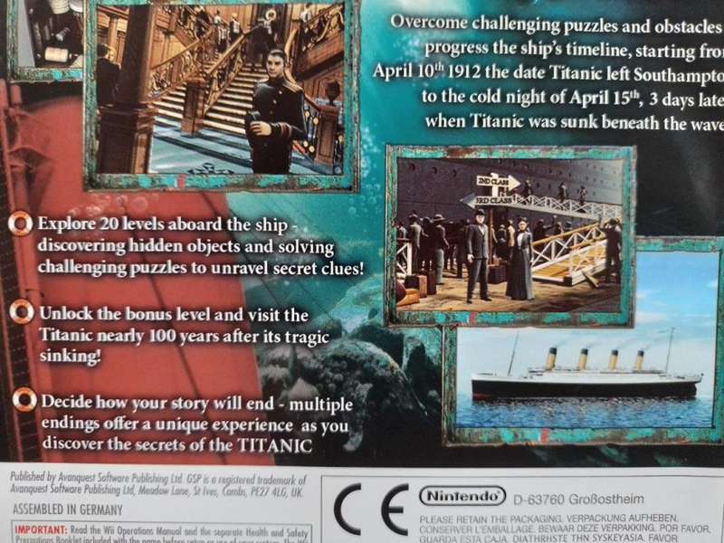 Wii - Hidden Mysteries Titanic