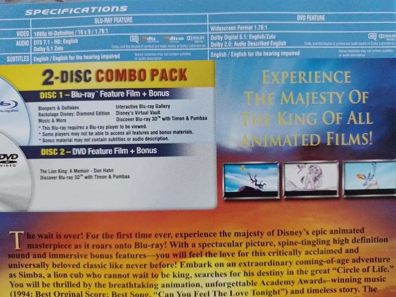 Blu-ray - The Lion King Blu-ray + DVD