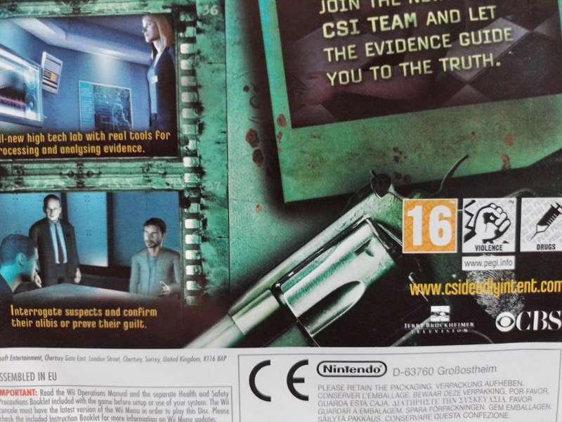 Wii - C.S.I. Crime Scene Investigation Deadly Intent