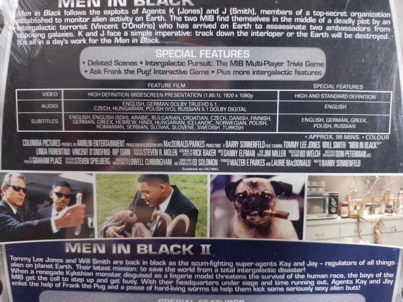 Blu-ray - Men in Black 1 & 2 Two Pack MIB 1&2 New Sealed