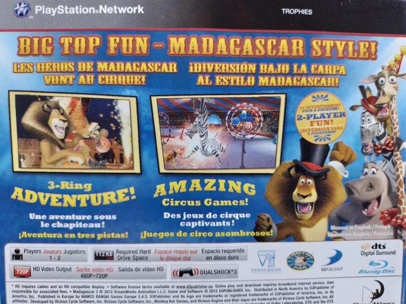 PS3 - Madagascar 3 The Video Game