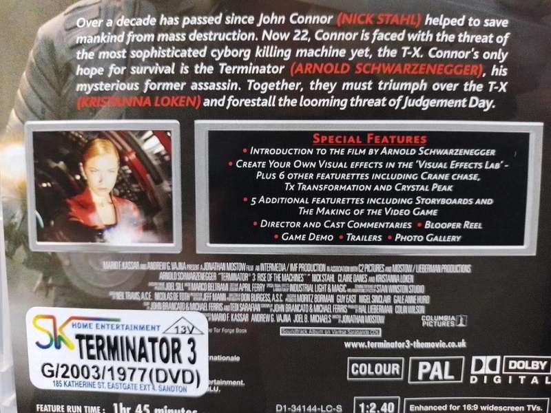 DVD - Terminator 3 Rise of The Machines (2 Discs)