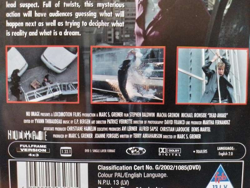DVD - Dead Awake - Baldwin