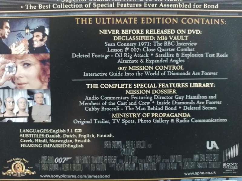 DVD - Diamonds Are Forever - James Bond 007 - Ultimate Edition 2 Disc Set