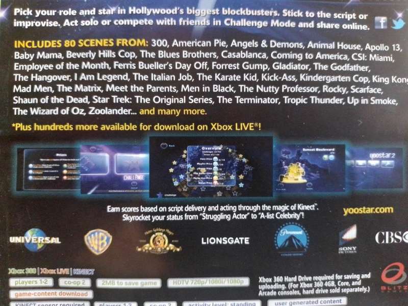 Xbox 360 - Yoostar 2 In The Movies (Requires Kinect Sensor)