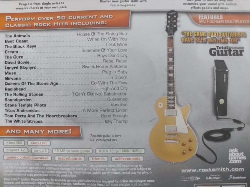 Xbox 360 - Rocksmith Authentic Guitar Games