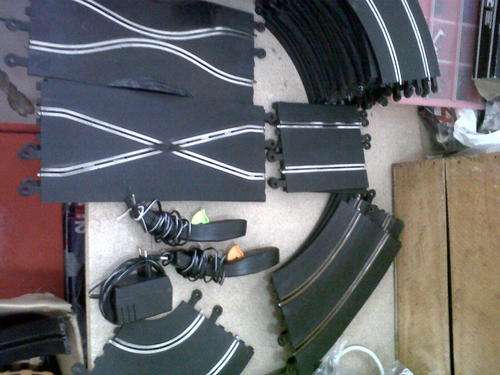 Scalextric Job lot of Track, psu and controllers