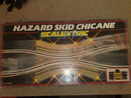 Scalextric Hazzard Chicane with lights boxed.
