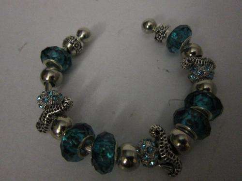 Pandora Style bead and charm bracelet - Seahorse charms