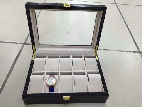 10 block wood made watch box /watch storage