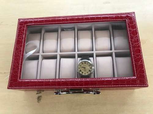 12 Blocks watch box /watch storage PU Leater