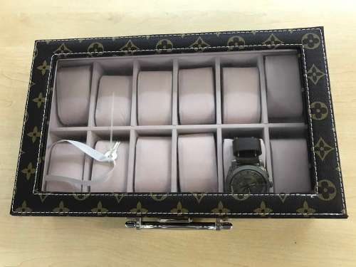 12 Blocks / Slot watch box /watch storage Design Brand PU Leater