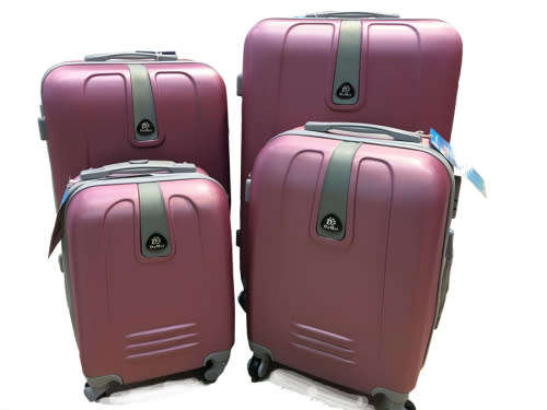 Set of 4 Suitcases Travel Trolley Luggage,ABS with Universal Wheels#Only Black Available