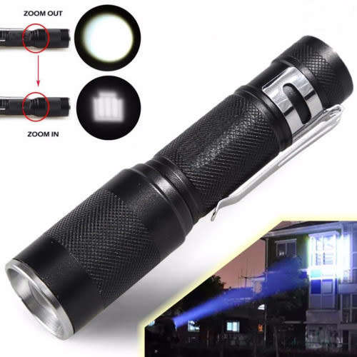 CREE Q5 LED Tactical Flashlight Bright Torch Lamp