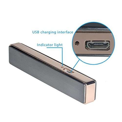 MINI USB Rechargeable Double-sides Windproof Coil long battery life Slim Electronic Lighter Set