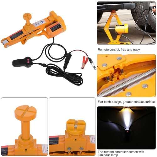 Automotive Electric Car Jack, 3 Ton 12V DC Scissor Lift Jacks Electric Jack Lifting Kit