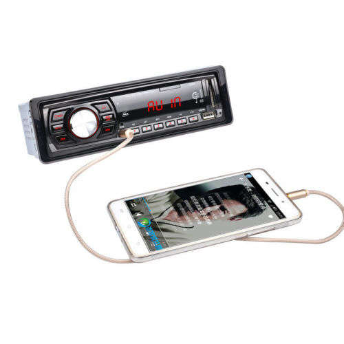 Car Stereo Audio 1#DIN In-Dash Aux Input FM Receiver SD USB MP3 WMA Radio Player