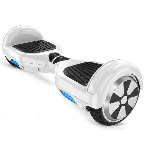 Self Balancing Scooter Motorized 2 Wheel Self Hover Balance Board With Bluetooth Speaker White