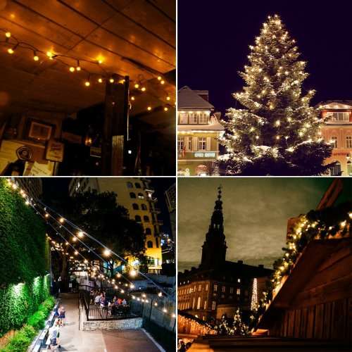 Solar String Lights 100 LED Fairy Christmas Lights-warm white