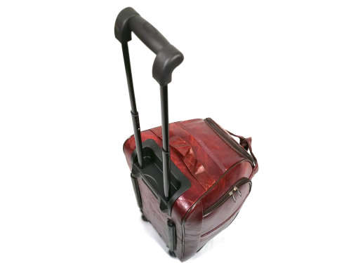 Set of 3 PU Leather Suitcases Travel Trolley Luggage
