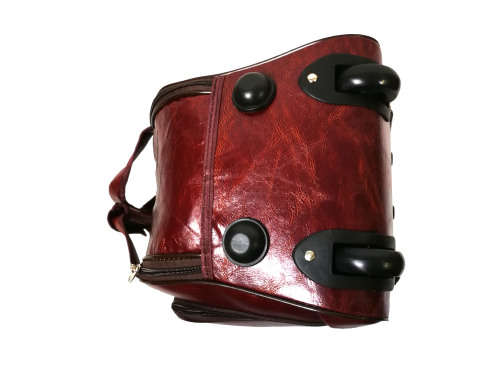 Set of 3 PU Leather Suitcases Travel Trolley Luggage