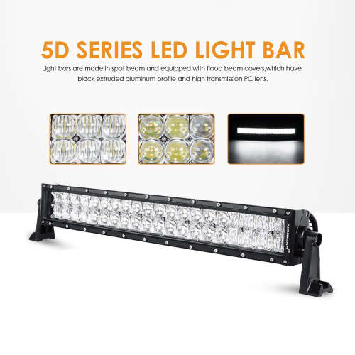 Cree 22inch 120w 5D Lens Spot Flood LED Light Bar Driving Lights Lamp for Off road Car
