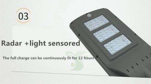 20w LED solar street light Outdoor Waterproof IP65 PIR sensor Smart (note:stick not include)