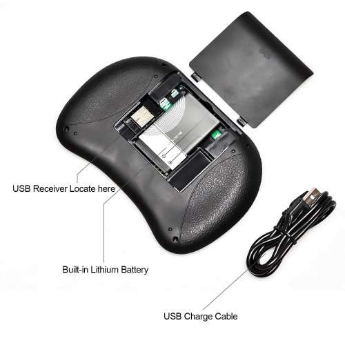 Wireless Led Backlit Mini Rechargeable Keyboard with Mouse Touchpad Portable Combo Multimedia Key