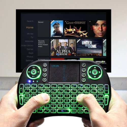 Wireless Led Backlit Mini Rechargeable Keyboard with Mouse Touchpad Portable Combo Multimedia Key