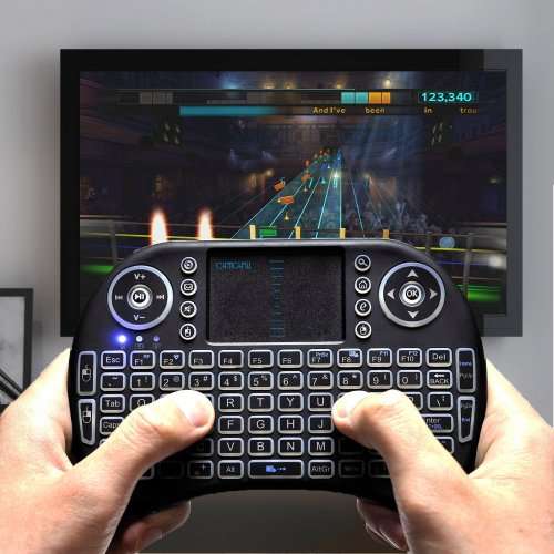 Wireless Led Backlit Mini Rechargeable Keyboard with Mouse Touchpad Portable Combo Multimedia Key