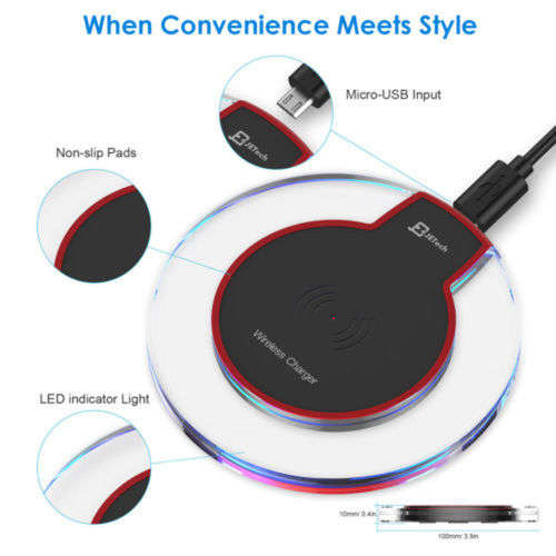 Fast Qi Wireless Charger Charging Dock Pad