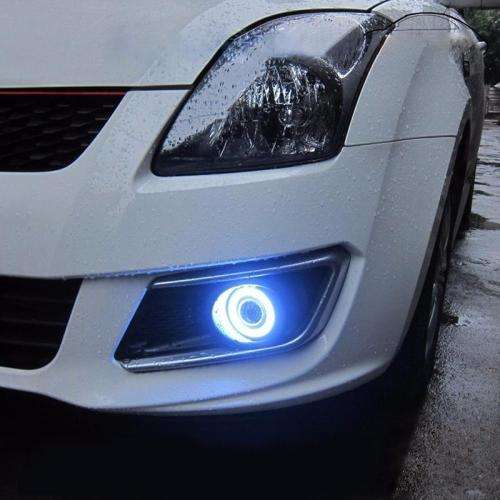 3.5" 89MM COB LED Fog Light Projector Car Angel Eyes Halo Ring DRL White