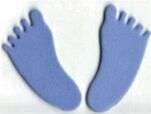 BABY BLUE FEET - DIE CUT SCRAPBOOKING (FOAM)
