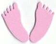 BABY FEET PINK - DIE CUT (FOAM)