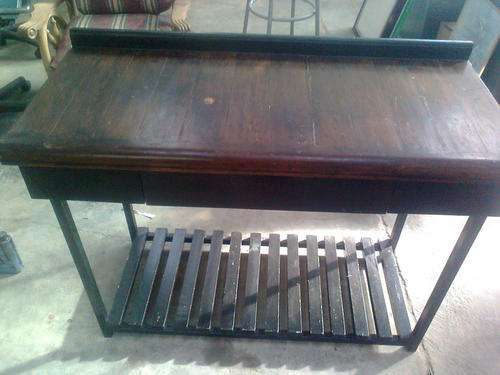 Rustic table with drawer
