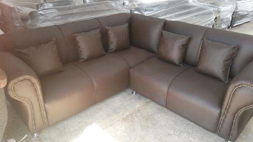 Corner l shape Brown lounge suite New