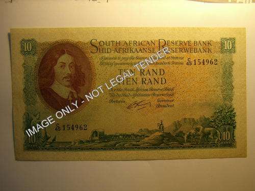 South Africa R10 G Rissik 1ST Issue Exellent note!!!  Crazy R1 Start!!!